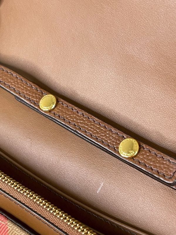 【分期0利率】BURBERRY HAMPSHIRE 格紋拚接皮革WOC 【95成新】 