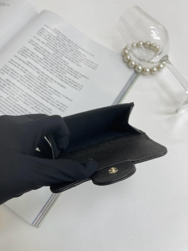 【95成新】CHANEL  COCO迷你雙層三折短夾 