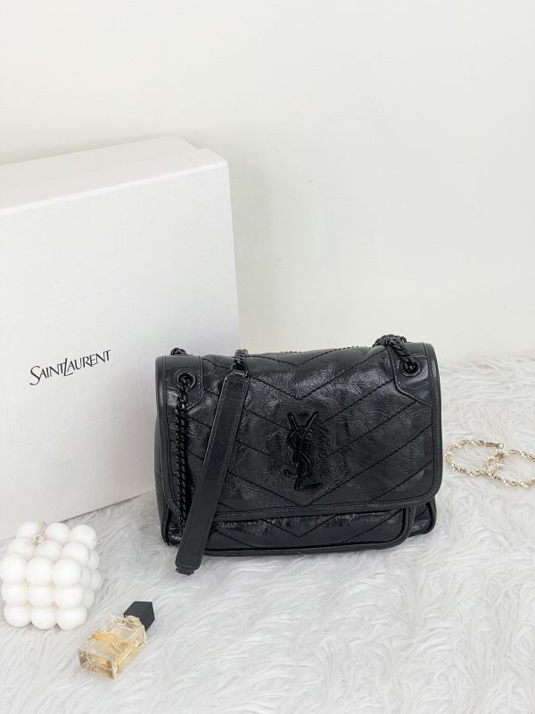 【分期0利率】YSL 復古皮革BABY手袋 D扣款 【99成新】 
