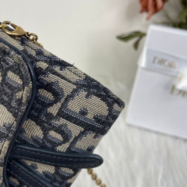 【12期0利率】DIOR 老花鍊帶零錢包【9成新】 