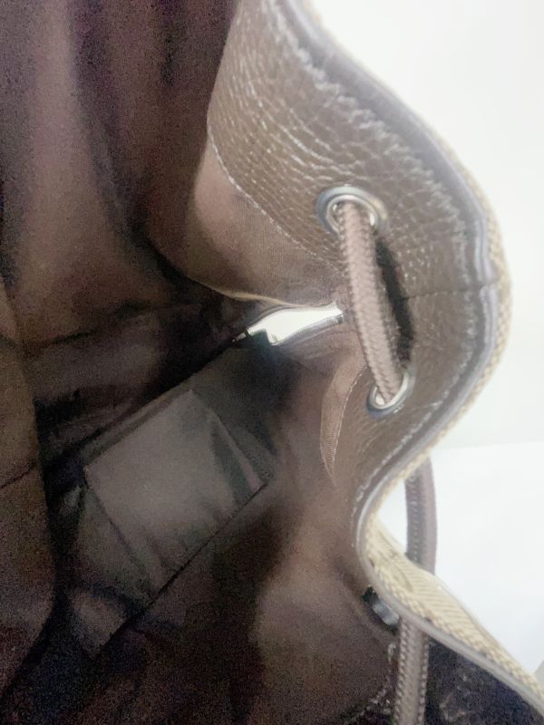 【分期0利率】GUCCI 老花束口水桶後背包【85成新】 