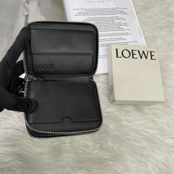 【12期0利率】LOEWE 雙層拉鍊零錢短夾【9成新】 