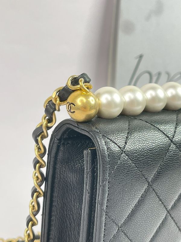 【95成新】CHANEL 19SS 珍珠方形口蓋包 