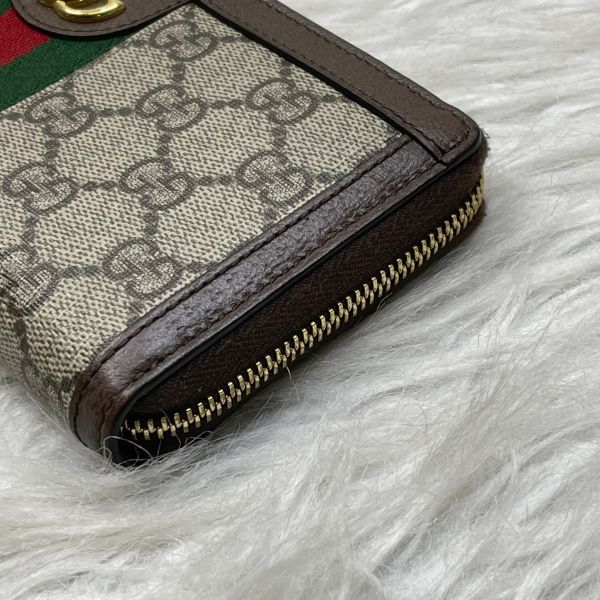 【12期0利率】GUCCI OPHIDIA GG拉鍊長夾【台灣購證】【95成新】 