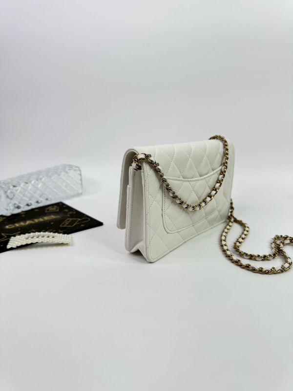 【分期0利率】CHANEL 魚子醬 WOC 白淡金 【95成新】 