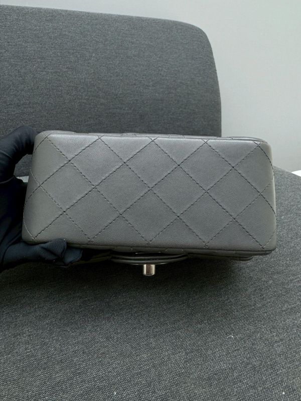 【95成新】CHANEL 方胖 晶片款深灰 