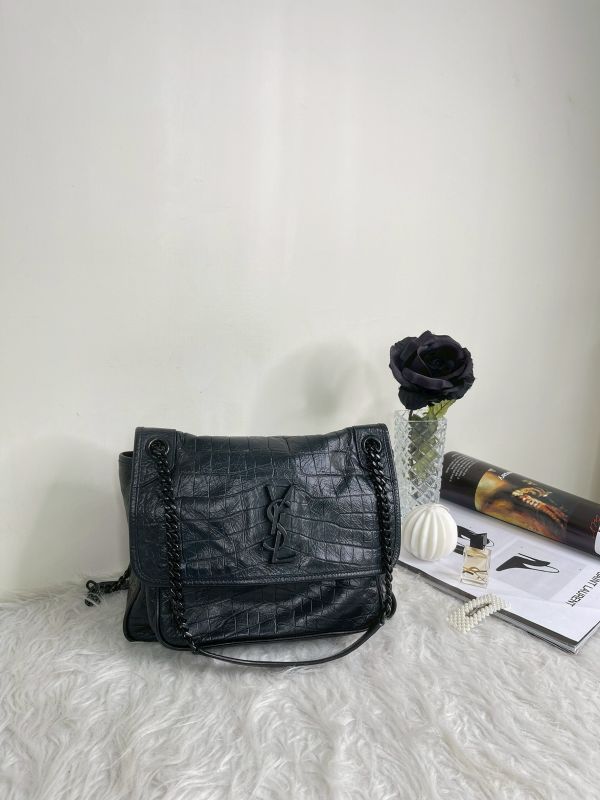 【分期0利率】YSL 鱷魚壓紋NIKI 中號【95成新】 