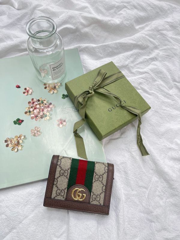 【分期0利率】GUCCI OPHIDIA GG零錢對開短夾【95成新】 