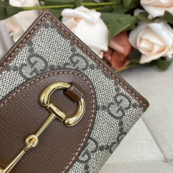 【12期0利率】GUCCI HORSEBIT 1955 6卡短夾【85成新】 