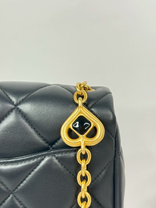 【分期0利率】CHANEL 23S琺瑯愛心珍珠鍊方胖【95成新】 