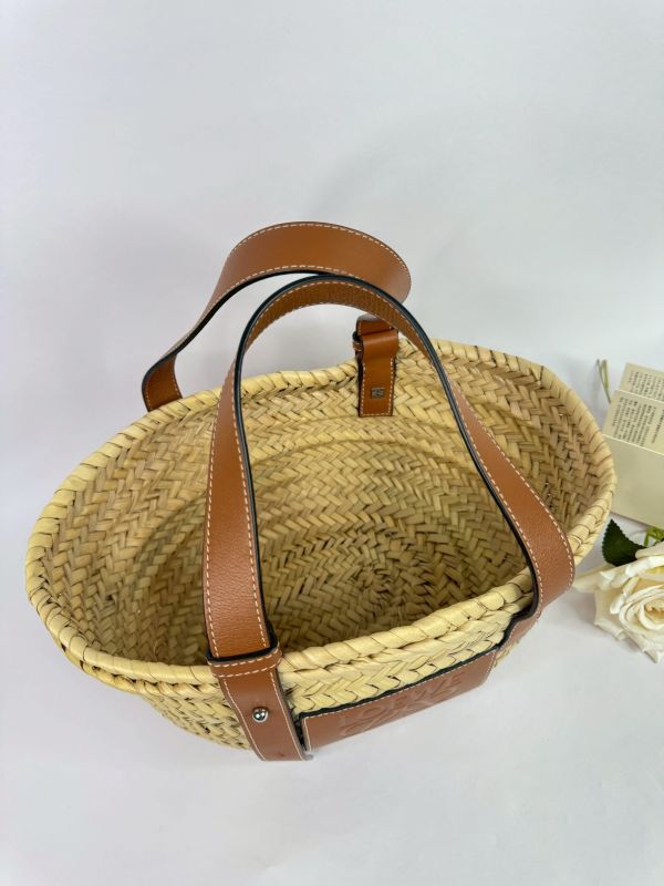 【99成新】LOEWE  棕櫚葉和小牛皮小籃子包 