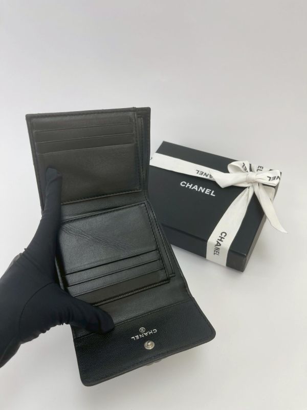 【9成新】CHANEL BOY 背面拉鍊 三折短夾 