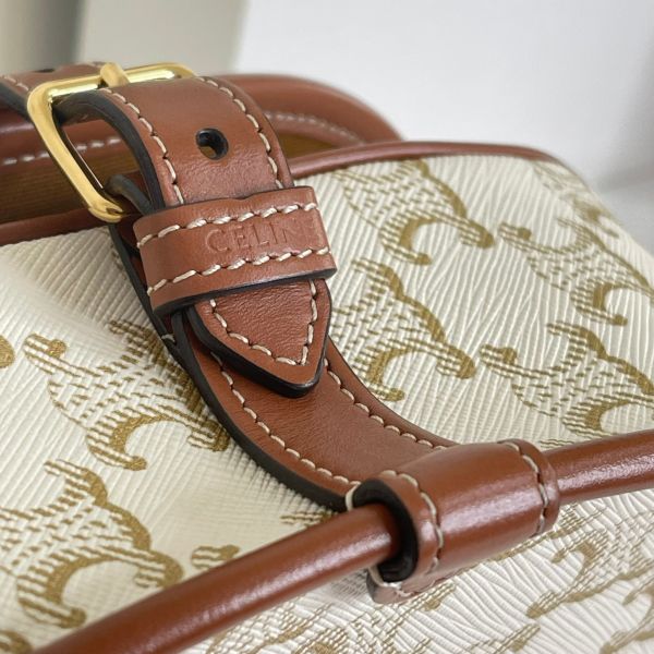 【12期0利率】CELINE Triomphe帆布中型Folco手袋 【9成新】 