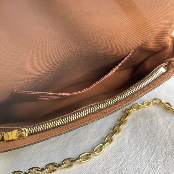 【12期0利率】LV Wallet on Chain Ivy 【99成新】台灣23年購證 