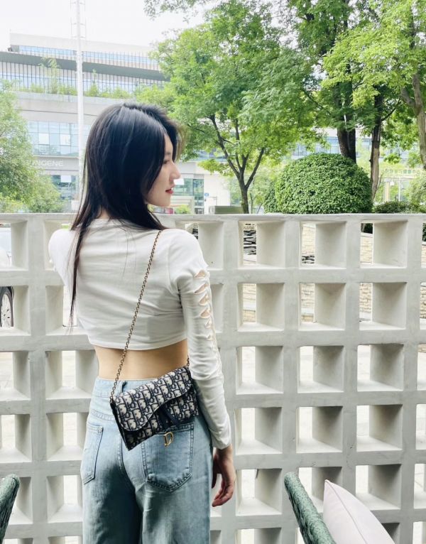 【12期0利率】DIOR Saddle長型鏈帶銀包【9成新】 