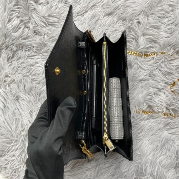 【12期0利率】【現金價】YSL WOC 魚子醬鍊包 金扣22.5CM 