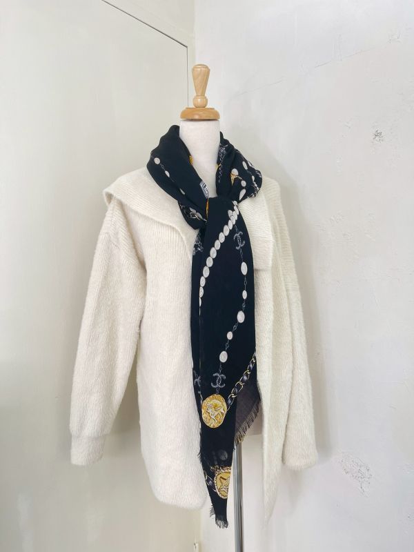 【95成新】CHANEL 25B  NO.5香水方形披肩 