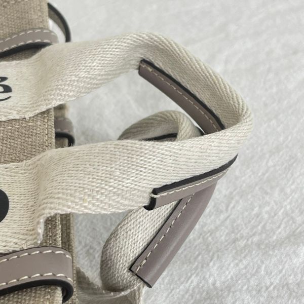 【12期0利率】CHLOE WOODY TOTE 迷你 灰紫色【99新】 