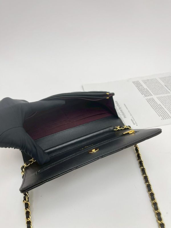 【95成新】CHANEL  WOC 羊皮金扣 