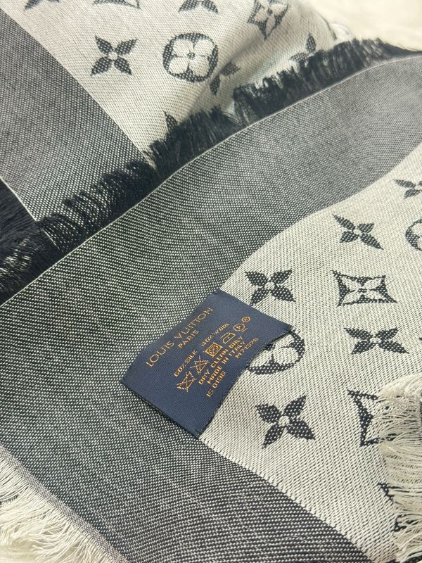 【分期0利率】LV Monogram Denim 披肩 【未使用閒置品】 