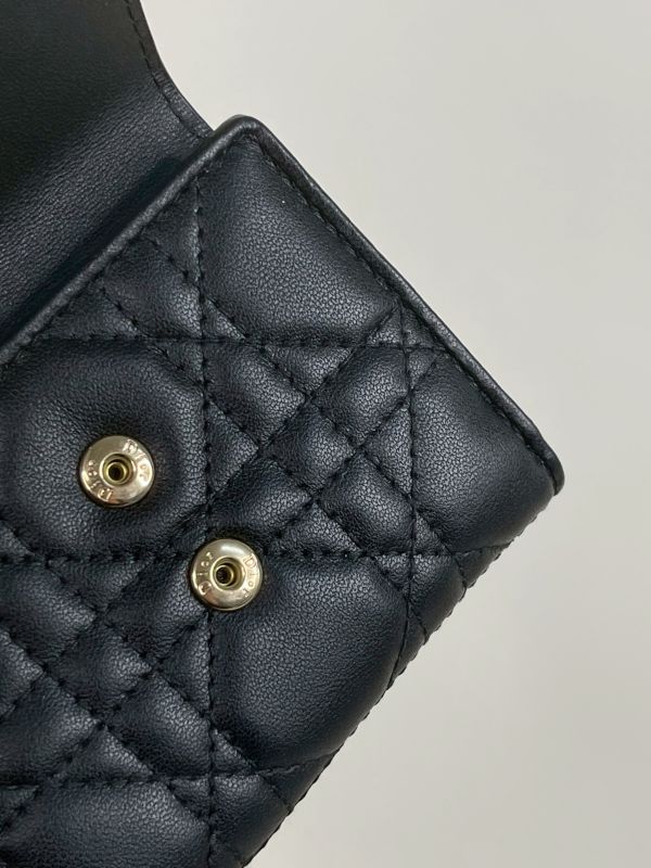 【分期0利率】DIOR Lady Dior Lotus 羊皮短夾【全新品】 
