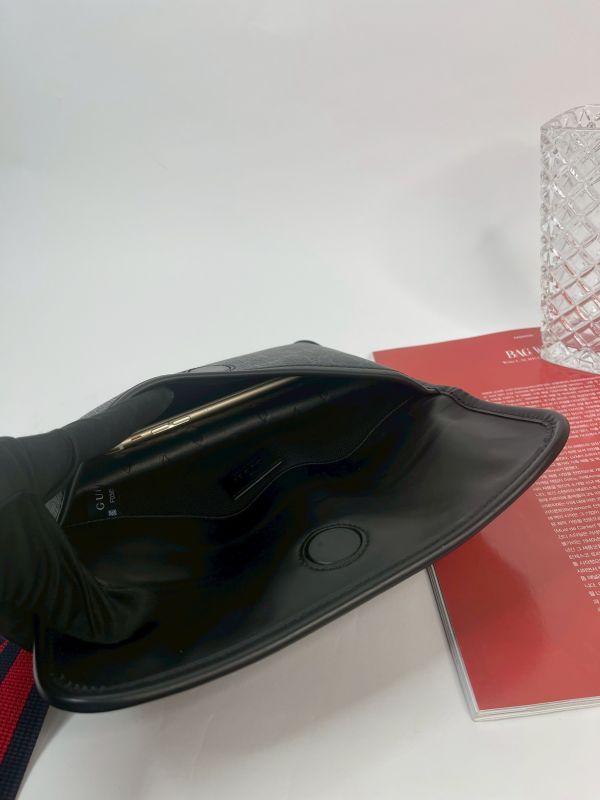 【分期0利率】GUCCI GG BLACK 黑武士胸包【99成新】 