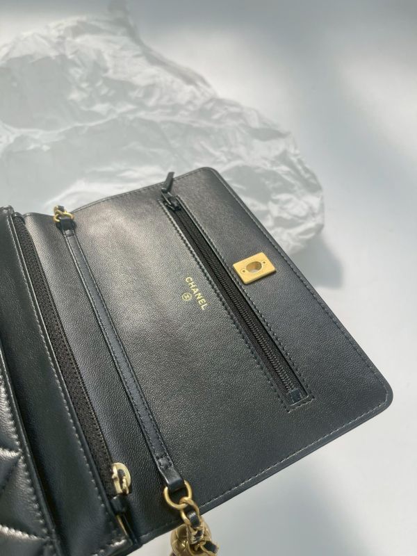 【95成新】CHANEL 羊皮金球 WOC 