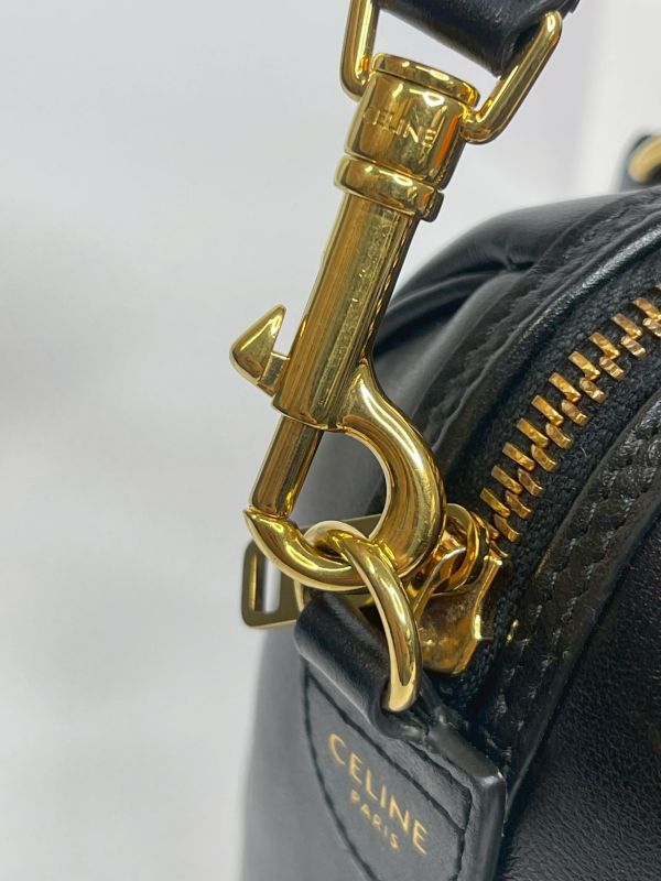 【9成新】CELINE 光滑牛皮革小號波士頓包 