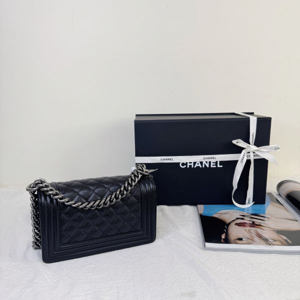 【12期0利率】CHANEL LE BOY 小型口蓋包【22年6月越南購證】【99成新】 