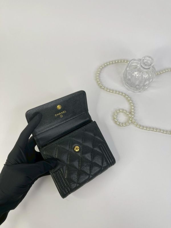 【9成新】CHANEL BOY 三折短夾 