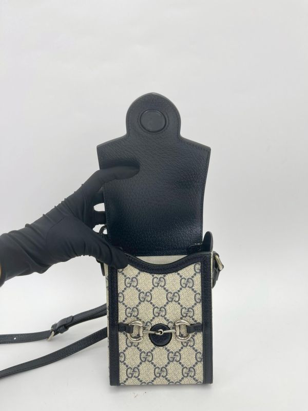 【9成新】Gucci 馬銜扣 1955 手機包 