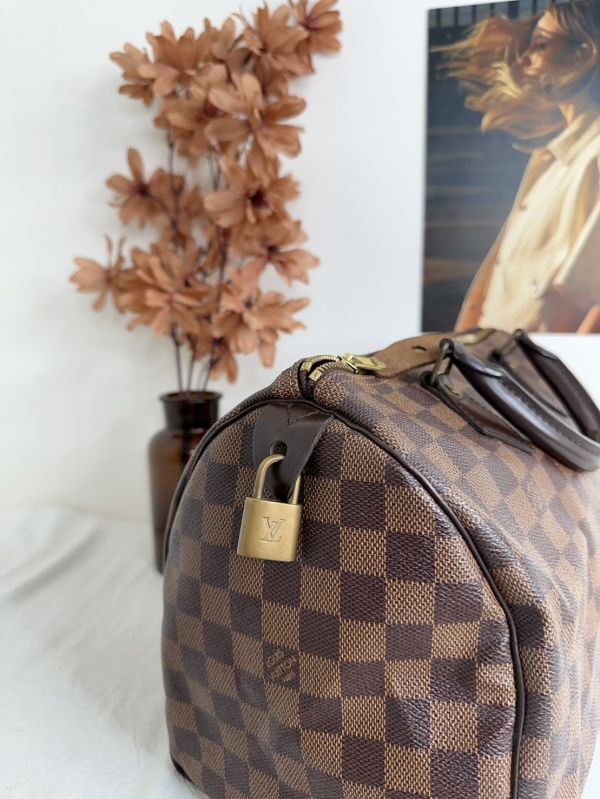 【12期0利率】LV SPEEDY 30  棋盤格無背帶款【9成新】 