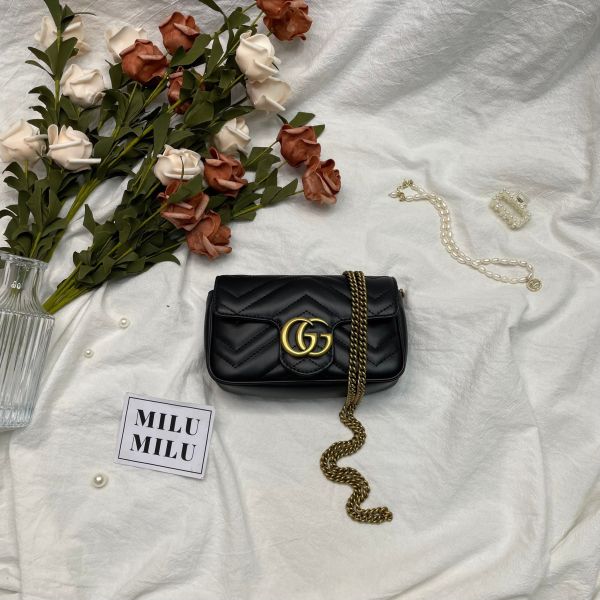 【99成新】【12期0利率】GUCCI GG MARMONT迷你翻蓋單肩包 