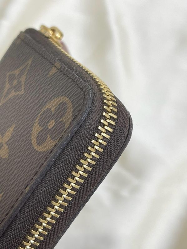 【95成新】 LV Clémence  長夾 粉 
