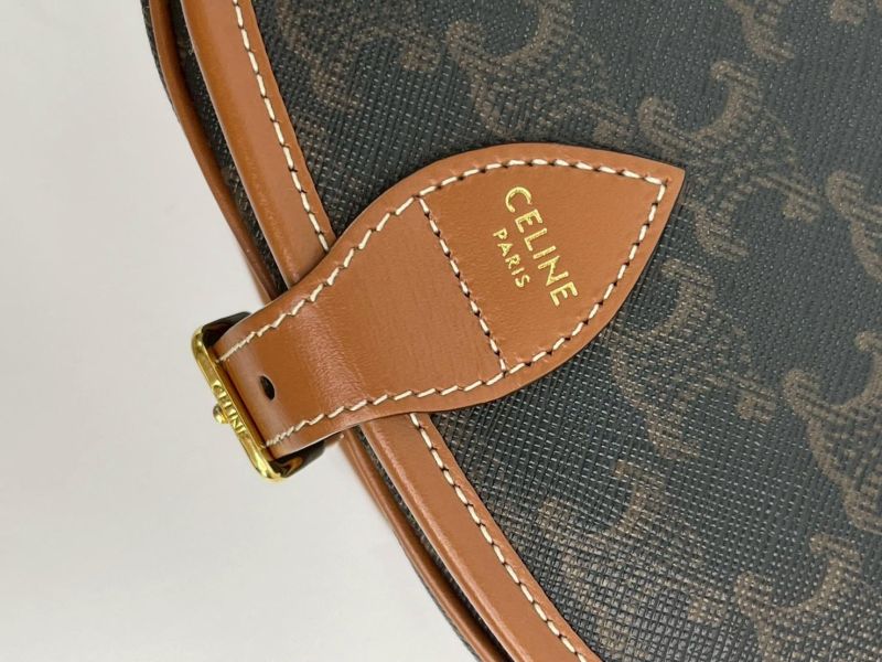 【95成新】CELINE Triomphe帆布中型Folco手袋 