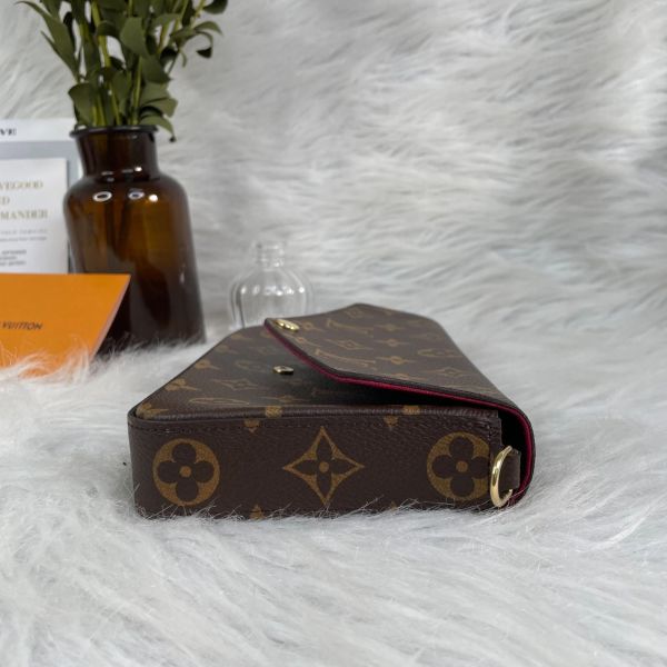【95成新】【12期0利率】LV  Félicie Pochette 舊款老花三合一 (非絨布內裡) 