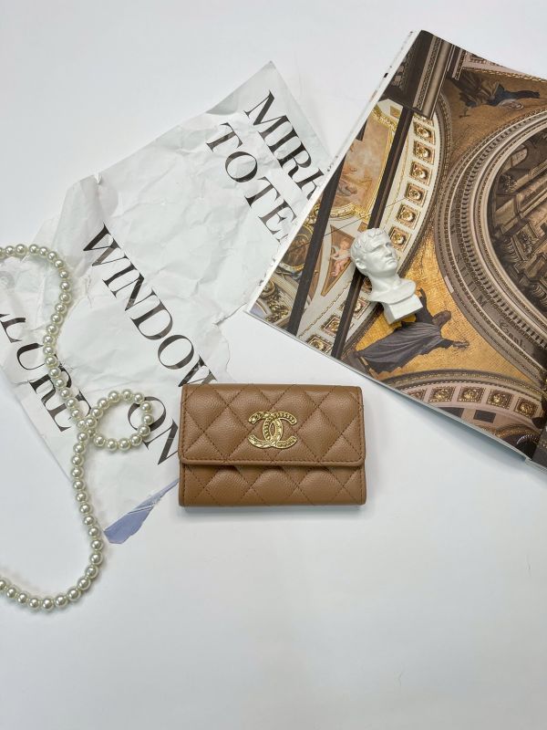 【分期0利率】CHANEL 22K稻穗 翻蓋零錢卡包【99成新】 