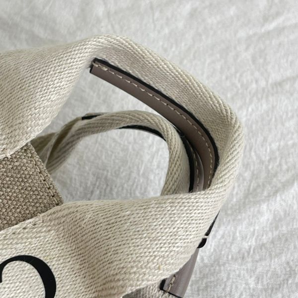 【12期0利率】CHLOE WOODY TOTE 迷你 灰紫色【99新】 