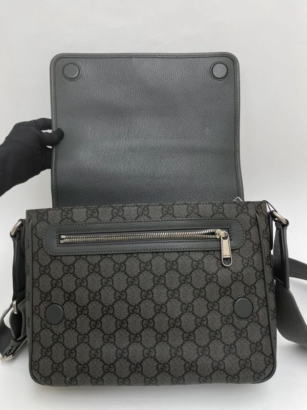【9成新】GUCCI Ophidia GG Supreme 翻蓋郵差包 