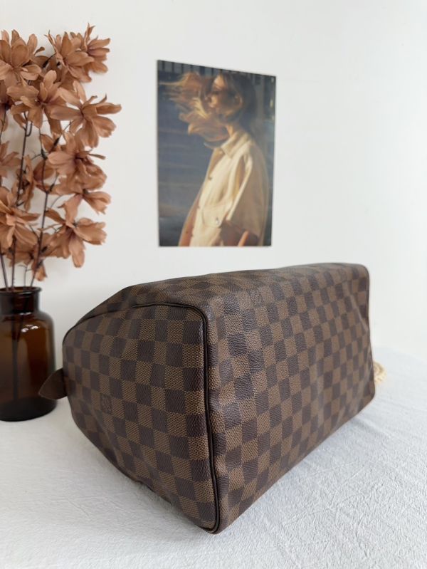 【12期0利率】LV SPEEDY 30  棋盤格無背帶款【9成新】 
