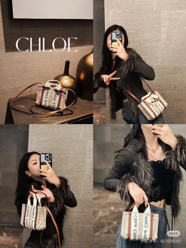 【9成新】CHLOE WOODY TOTE 迷你 棕 