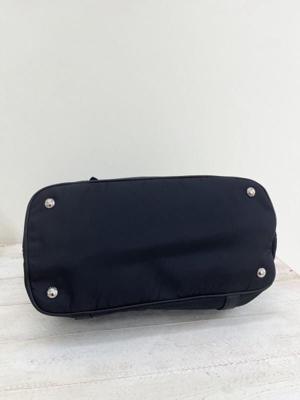 【未使用閒置品】PRADA 兩用托特包 深藍 