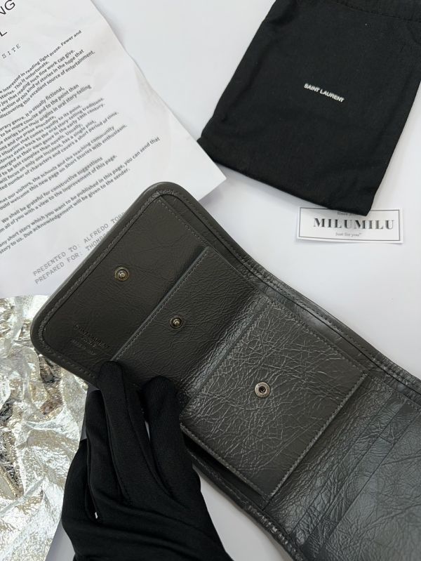 【12期0利率】YSL NIKI三折短夾【99成新】 