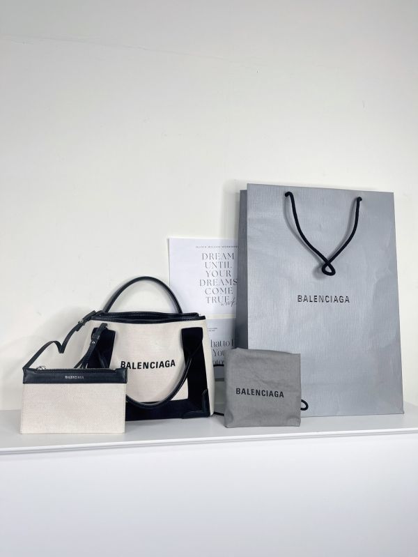 【分期0利率】Balenciaga Navy Cabas XS(背帶款)【9成新】 