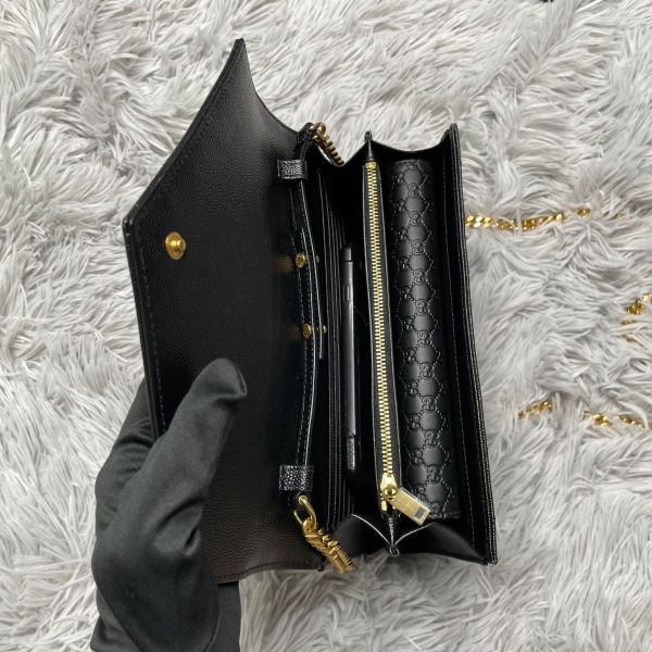 【12期0利率】【現金價】YSL WOC 魚子醬鍊包 金扣22.5CM 