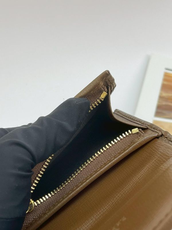 【9成新】GUCCI1955 馬銜扣老花4卡零錢短夾 