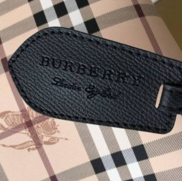 【12期0利率】【現金價】BURBERRY 戰馬格紋水桶包 女款 經典格紋 