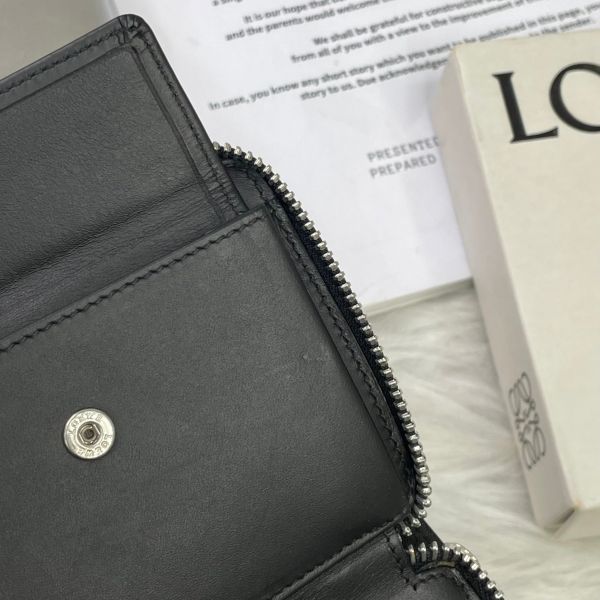 【12期0利率】LOEWE 雙層拉鍊零錢短夾【9成新】 