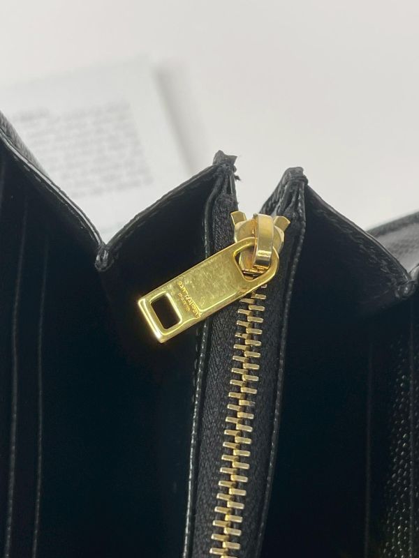 【95成新】YSL MONOGRAM 魚子醬信封長夾 