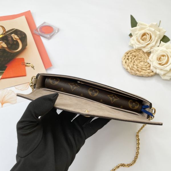 【12期0利率】LV Félicie Pochette斑鳩灰 【99成新】 